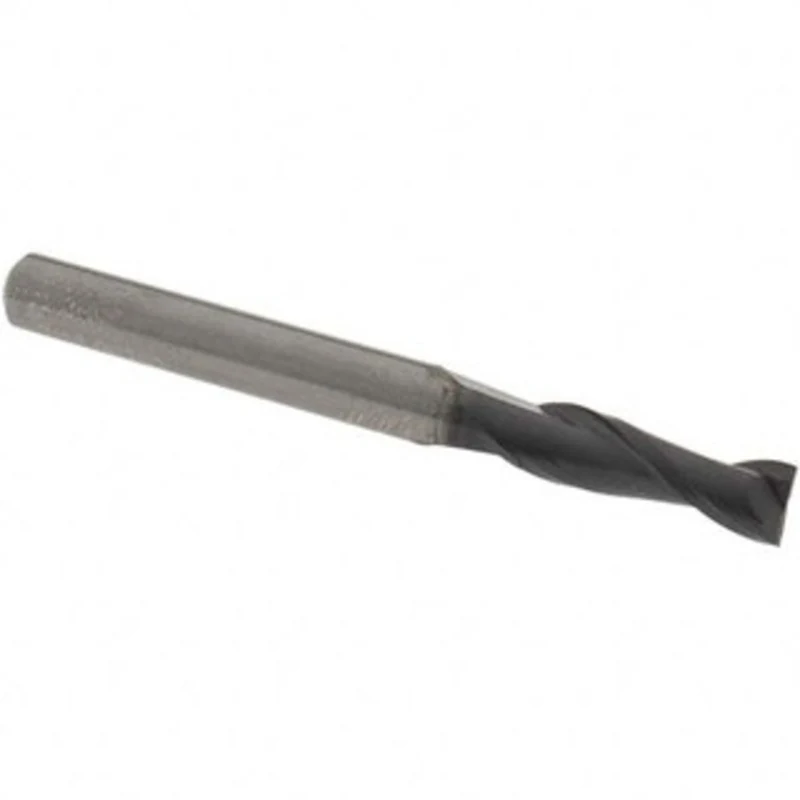 OSG 3/16, 5/8 LOC, 3/16 Shank Diam, 2 OAL, 2 Flute, Solid Carbide Square End Mill Single End, TiAlN Finish, Spiral Fl...